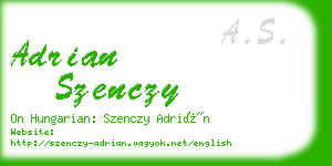 adrian szenczy business card